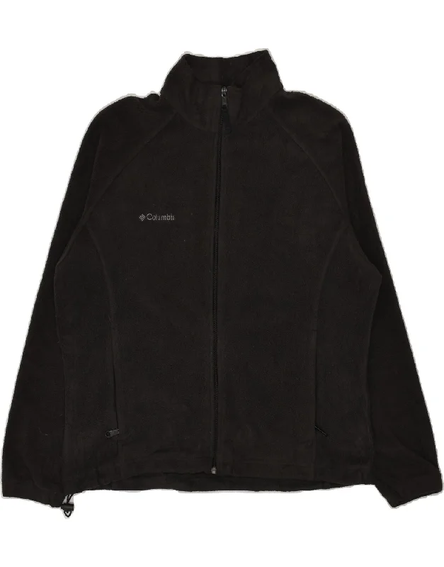 Women's Relaxed Clothes COLUMBIA Womens Fleece Jacket UK 18 XL Black Polyester