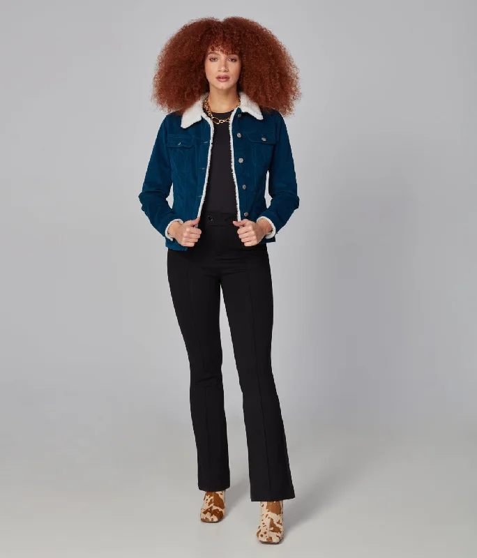 Trendy Outfits For Ladies GABRIELLA-SLC Corduroy Sherpa Jacket