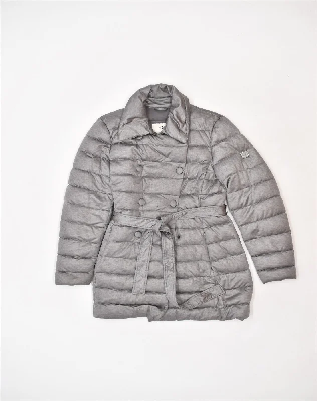 Best Online Boutiques CERRUTI 1881 Womens Belted Padded Coat IT 46 Large Grey Polyester Best Online Boutiques CERRUTI 1881 Womens Belted Padded Coat IT 46 Large Grey Polyester