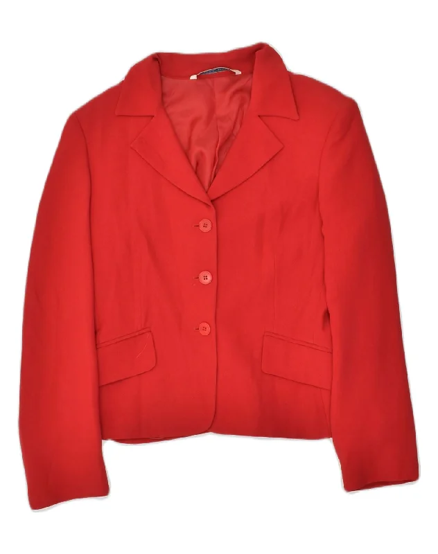 Clothing Woman PENNY BLACK Womens 3 Button Blazer Jacket IT 42 Medium Red Viscose