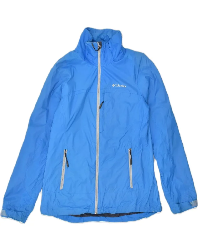 Timeless Elegance COLUMBIA Womens Rain Jacket UK 14 Medium Blue Nylon