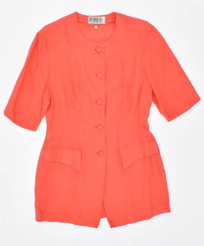 New Arrival Discount CONTEMPORANEA Womens Short Sleeve 5 Button Blazer Jacket IT 44 Medium Red New Arrival Discount CONTEMPORANEA Womens Short Sleeve 5 Button Blazer Jacket IT 44 Medium Red