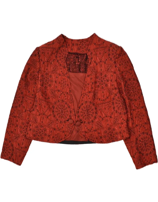 Women's Relaxed Outfit VINTAGE Womens Blazer Jacket UK 12 Medium Red
