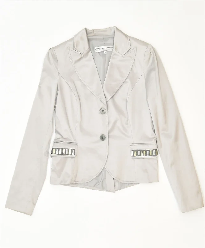 Clothing Online CRISTINAEFFE Womens 2 Button Blazer Jacket IT 44 Medium Grey Designer Clothing Online CRISTINAEFFE Womens 2 Button Blazer Jacket IT 44 Medium Grey Designer