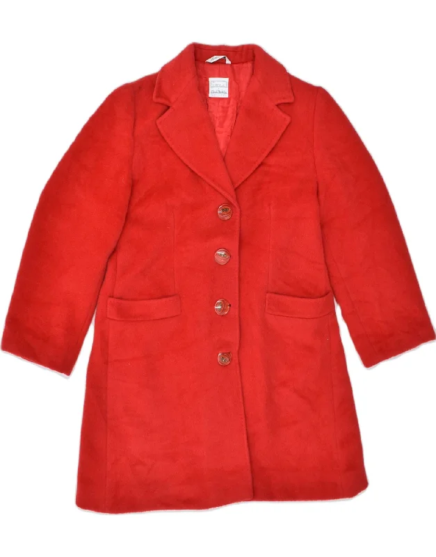 Stylish Outerwear Clothes For Women RENATO BALESTRA Womens Overcoat IT 46 Large Red Virgin Wool