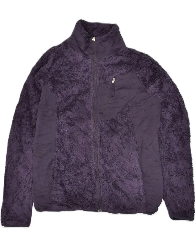 Summer Sale COLUMBIA Womens Fleece Jacket UK 10 Small Purple Polyester