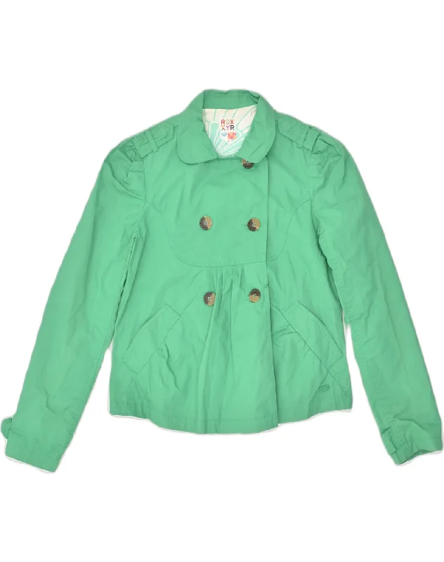 Women's Holiday Clothing ROXY Womens Pea Coat UK 12 Medium Green Cotton