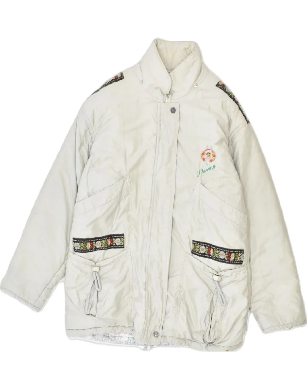 Flash Sale Event STARRING Womens Bomber Jacket UK 14 Medium Beige Polyester