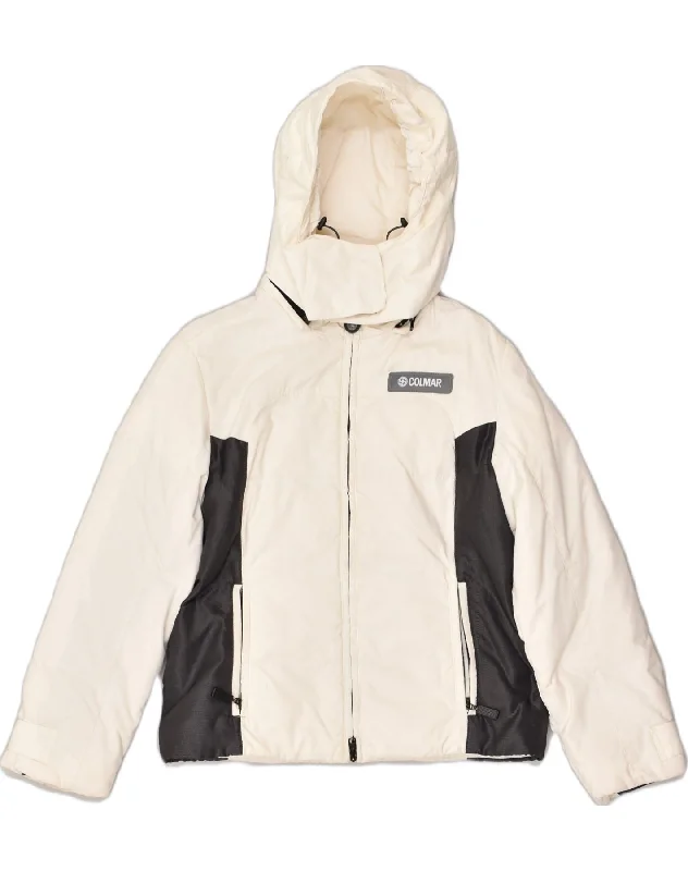 Glamorous Evening Wear COLMAR Womens Hooded Windbreaker Jacket EU 40 Medium White
