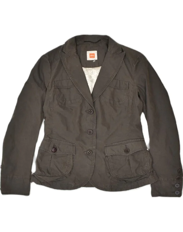 Women's Professional Outfit HUGO BOSS Womens 3 Button Blazer Jacket UK 10 Small Brown Cotton Women's Professional Outfit HUGO BOSS Womens 3 Button Blazer Jacket UK 10 Small Brown Cotton