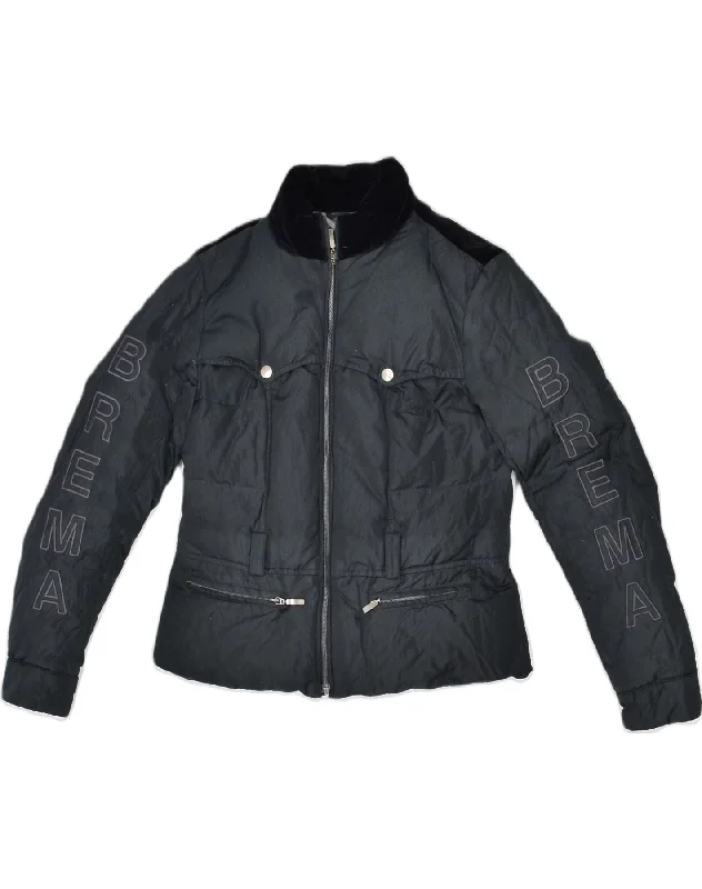 Shop Ladies Clothes BREMA Womens Graphic Moto Racer Padded Jacket IT 44 Medium Black Polyester Shop Ladies Clothes BREMA Womens Graphic Moto Racer Padded Jacket IT 44 Medium Black Polyester