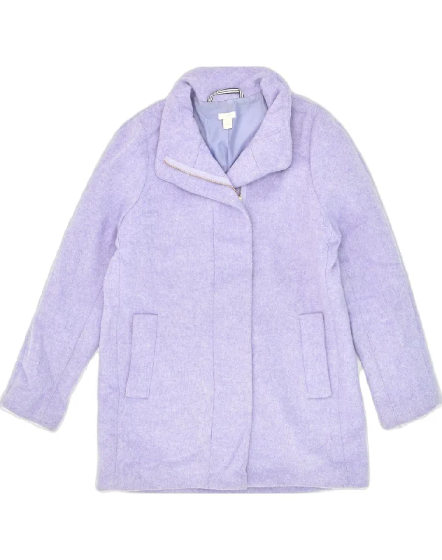 Affordable Women's Clothes J. CREW Womens Overcoat UK 12 Medium Purple Polyamide