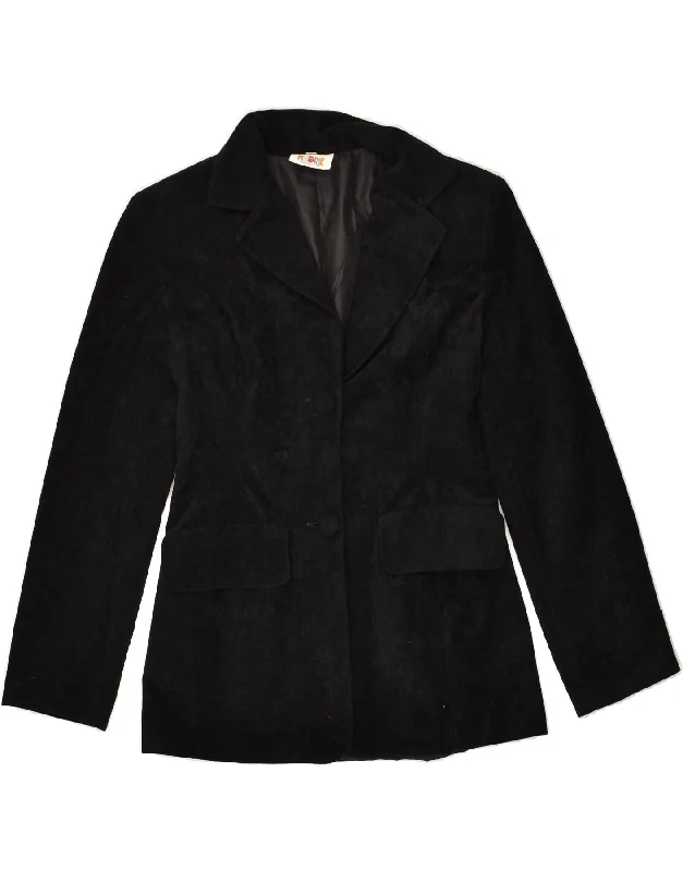 Women's Luxury Apparel REDOK Womens Velvet 2 Button Blazer Jacket UK 10 Small Black Polyester Women's Luxury Apparel REDOK Womens Velvet 2 Button Blazer Jacket UK 10 Small Black Polyester