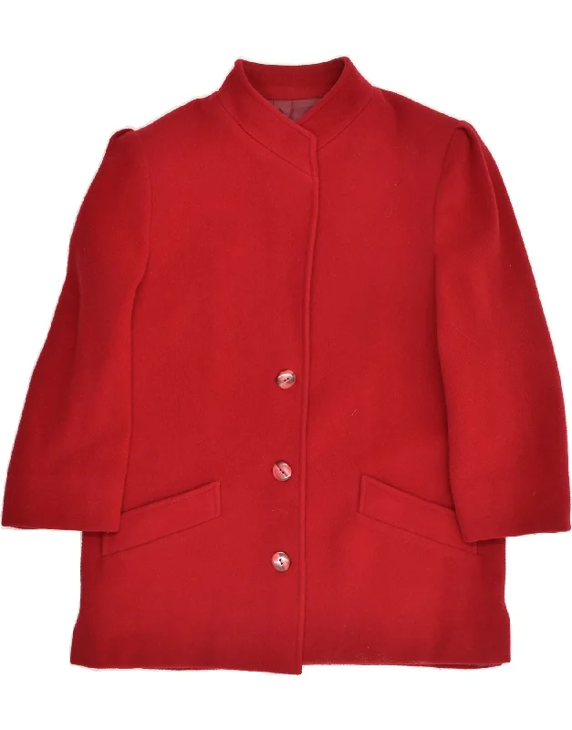 Women's Night-Out Outfit VINTAGE Womens Overcoat UK 18 XL Red Wool