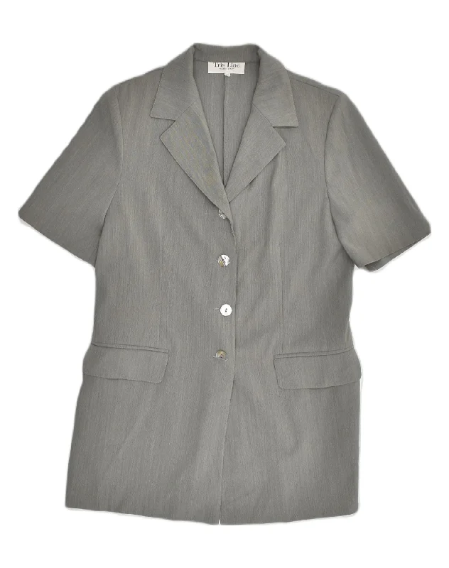 Fashionable Tops for Women VINTAGE Womens 4 Button Short Sleeve Blazer Jacket IT 44 Medium Grey Fashionable Tops for Women VINTAGE Womens 4 Button Short Sleeve Blazer Jacket IT 44 Medium Grey