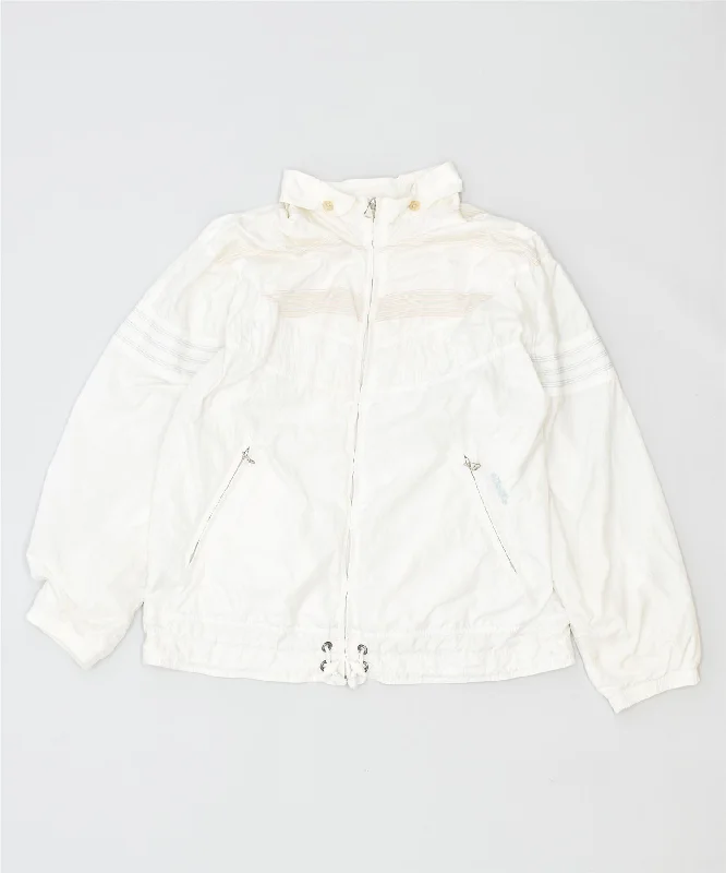 Charming Women's Clothes For Special Events ELLESSE Womens Rain Jacket IT 44 Medium White Polyamide Vintage Charming Women's Clothes For Special Events ELLESSE Womens Rain Jacket IT 44 Medium White Polyamide Vintage