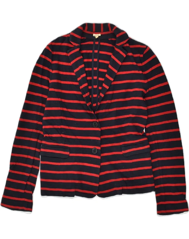 Women's Relaxed Outfit J. CREW Womens 2 Button Blazer Jacket UK 10 Small Red Striped Cotton Women's Relaxed Outfit J. CREW Womens 2 Button Blazer Jacket UK 10 Small Red Striped Cotton