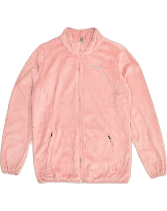 Luxury Women's Clothing COLUMBIA Womens Fleece Jacket UK 14 Large Pink Polyester