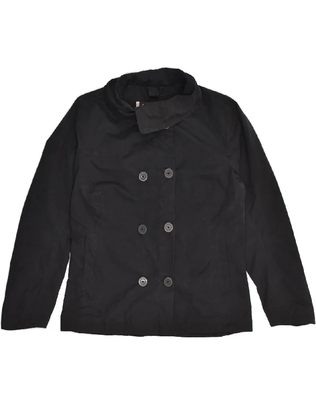 Sustainable Women's Clothes COLUMBIA Womens Pea Coat UK 12 Medium Black Polyester