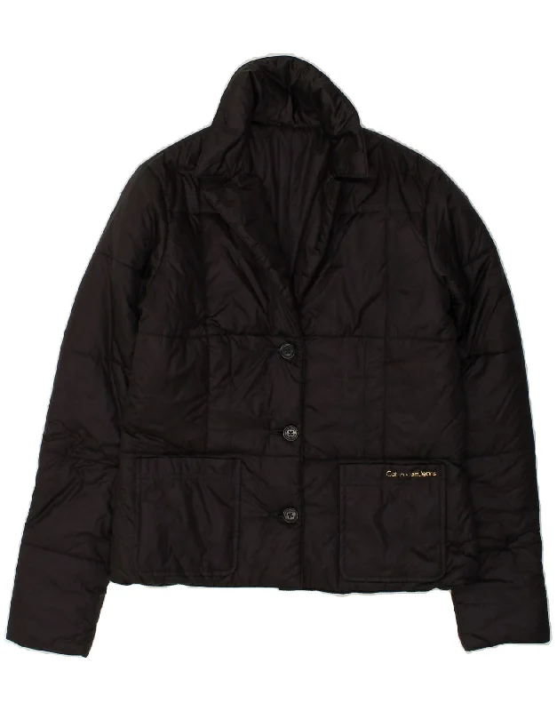 Woman Clothing CALVIN KLEIN Womens Padded Reversible Jacket UK 14 Medium Black Polyamide Woman Clothing CALVIN KLEIN Womens Padded Reversible Jacket UK 14 Medium Black Polyamide