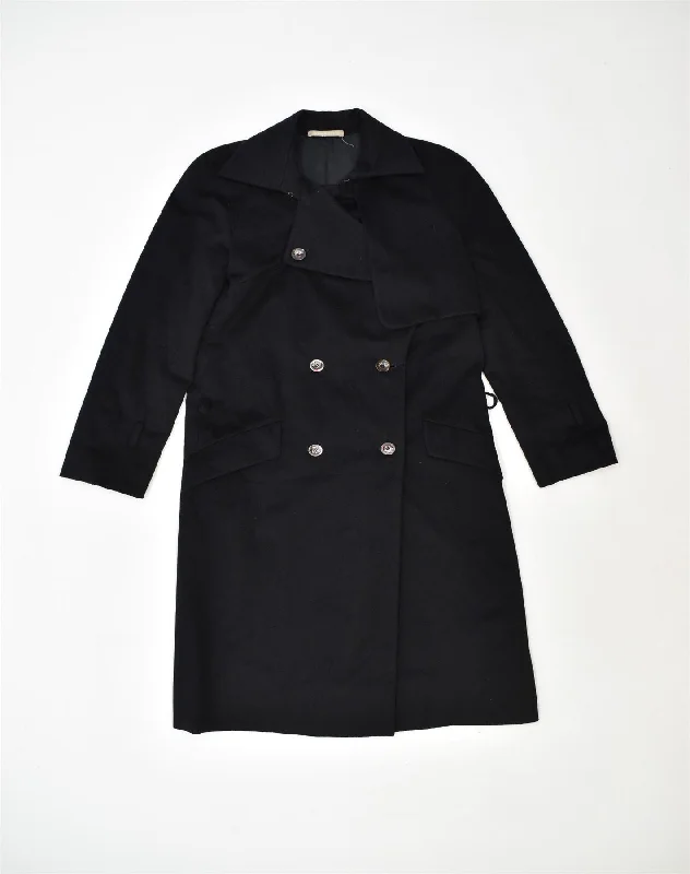 Women's Trendy Outfit NINA RICCI Womens Double Breasted Coat UK 12 Medium Black Wool Women's Trendy Outfit NINA RICCI Womens Double Breasted Coat UK 12 Medium Black Wool