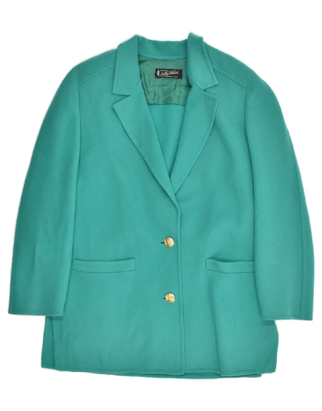 Women Wear Online VINTAGE Womens 2 Button Blazer Jacket UK 18 XL Turquoise Wool