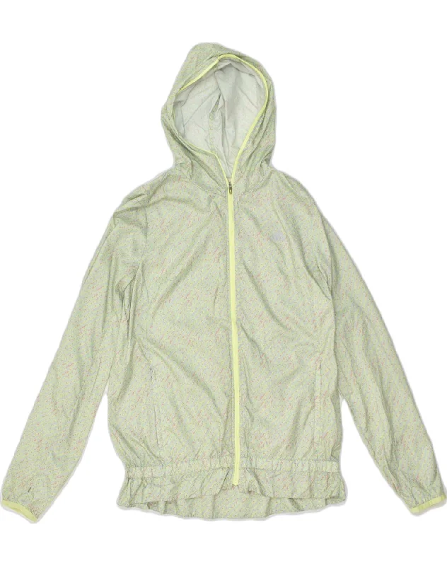 Luxury Women's Clothes ADIDAS Womens Hooded Rain Jacket UK 14 Large Green Striped Polyester Luxury Women's Clothes ADIDAS Womens Hooded Rain Jacket UK 14 Large Green Striped Polyester