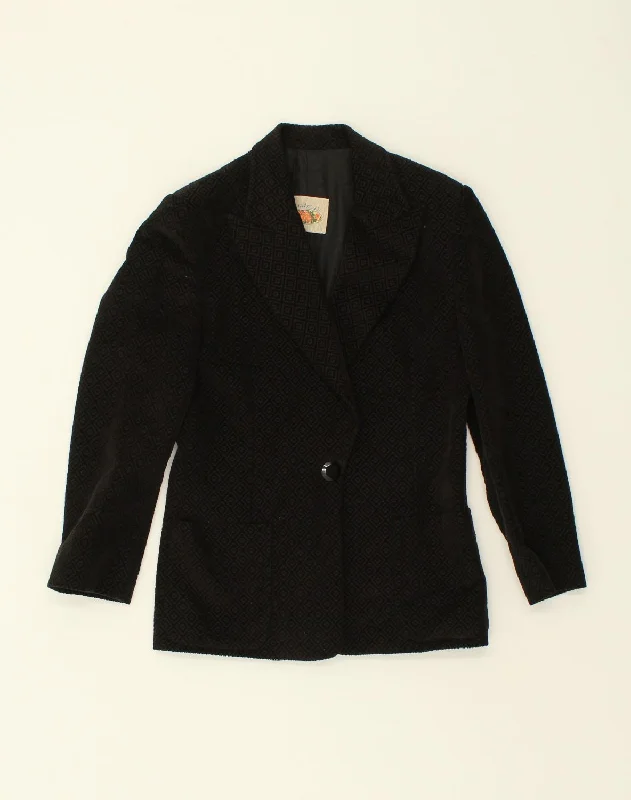 Online Shopping Boutiques VINTAGE Womens 1 Button Blazer Jacket EU 40 Medium Black Argyle/Diamond Online Shopping Boutiques VINTAGE Womens 1 Button Blazer Jacket EU 40 Medium Black Argyle/Diamond