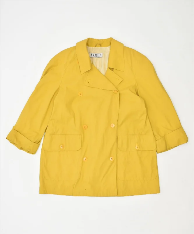 Casual Fashion for Women MARELLA Womens Double Breasted Overcoat UK 18 XL Yellow