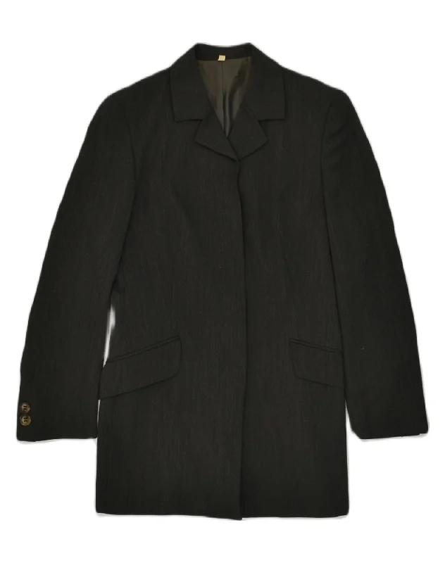 Women's Clothing For Travel VINTAGE Womens Longline Blazer Jacket IT 42 Medium Black Polyester Women's Clothing For Travel VINTAGE Womens Longline Blazer Jacket IT 42 Medium Black Polyester