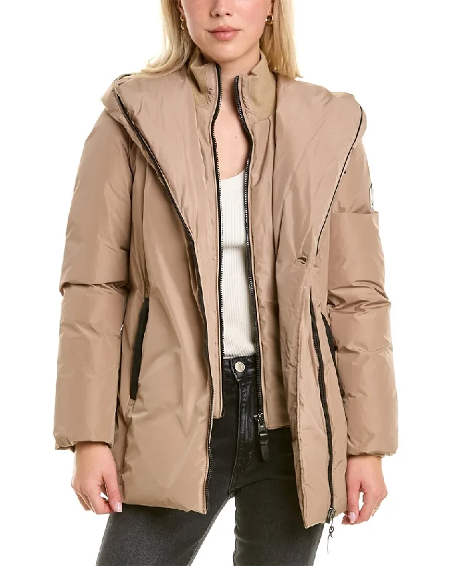 Women's Evening Attire Mackage Adali Leather-Trim Down Coat
