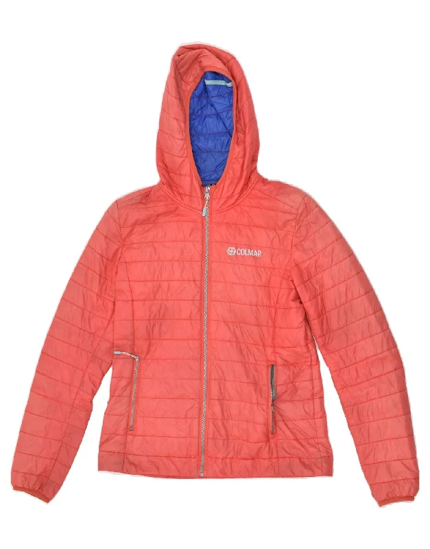 Women's Plus-Size Casual Outfit COLMAR Womens Hooded Padded Jacket IT 42 Medium Red