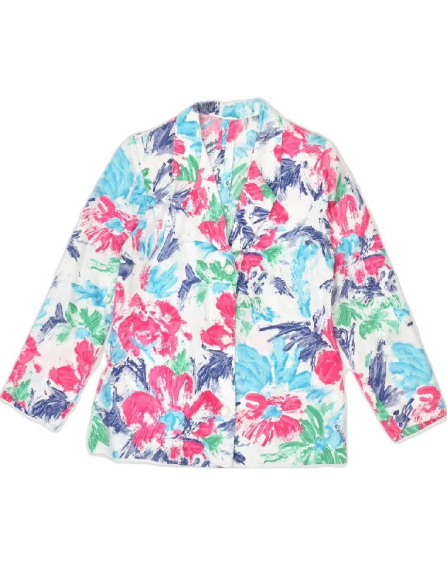 Effortless Chic for Women VINTAGE Womens 3 Button Blazer Jacket UK 12 Medium Multicoloured Floral Effortless Chic for Women VINTAGE Womens 3 Button Blazer Jacket UK 12 Medium Multicoloured Floral