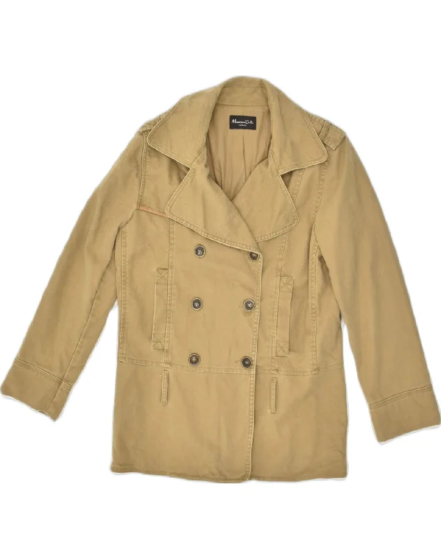 Women's Clothing For Travel MASSIMO DUTTI Womens Military Jacket UK 12 Medium Beige Cotton