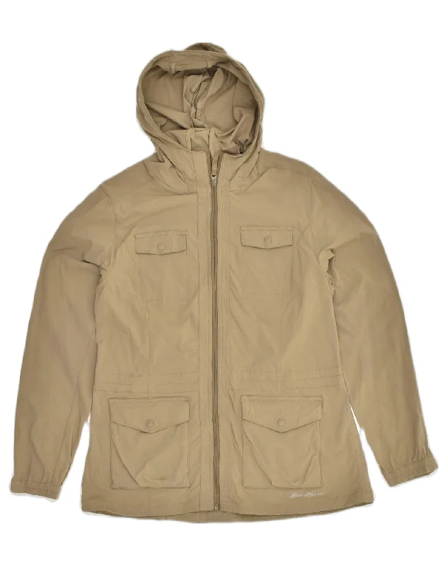 Women's Evening Wear Attire EDDIE BAUER Womens Hooded Utility Jacket UK 14 Large Khaki Polyester