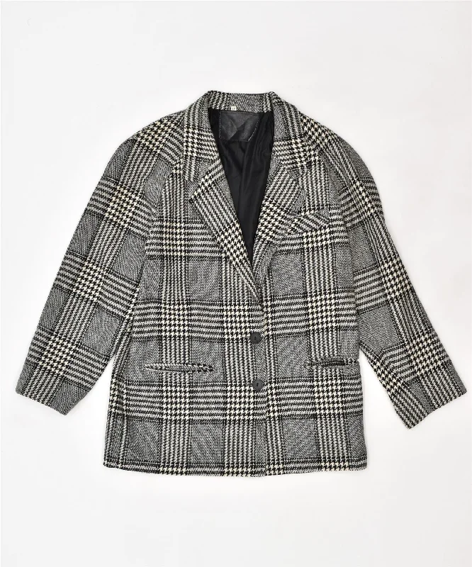 Affordable Trendy Clothes For Women VINTAGE Womens 2 Button Blazer Jacket EU 46 XL Black Houndstooth Wool Affordable Trendy Clothes For Women VINTAGE Womens 2 Button Blazer Jacket EU 46 XL Black Houndstooth Wool