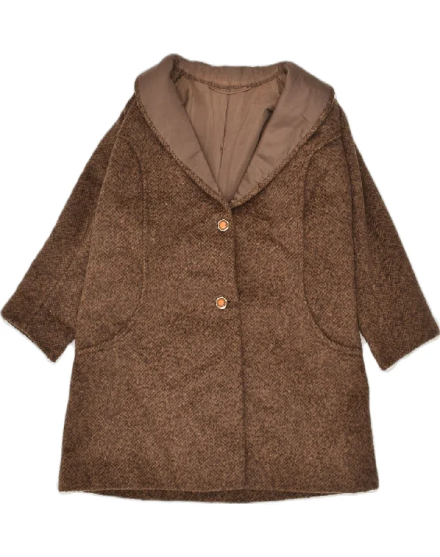 Outfits Ideas VINTAGE Womens Overcoat UK 14 Medium Brown