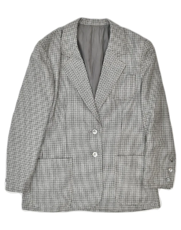 Outfits For Women VINTAGE Womens 2 Button Blazer Jacket UK 14 Medium Grey Houndstooth Outfits For Women VINTAGE Womens 2 Button Blazer Jacket UK 14 Medium Grey Houndstooth