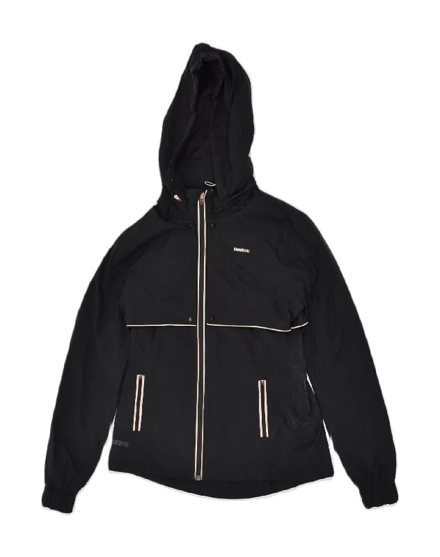 Women's Evening Wear Attire REEBOK Womens Hooded Rain Jacket UK 12 Medium Black Polyester Women's Evening Wear Attire REEBOK Womens Hooded Rain Jacket UK 12 Medium Black Polyester