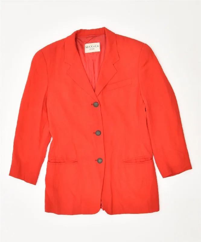 Women's Professional Apparel MAX & CO. Womens 3 Button Blazer Jacket UK 16 Large Red Viscose Women's Professional Apparel MAX & CO. Womens 3 Button Blazer Jacket UK 16 Large Red Viscose
