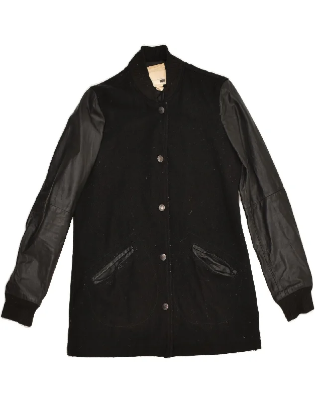 Women's Evening Wear Outfit LEVI'S Womens Overcoat UK 6 XS Black Wool