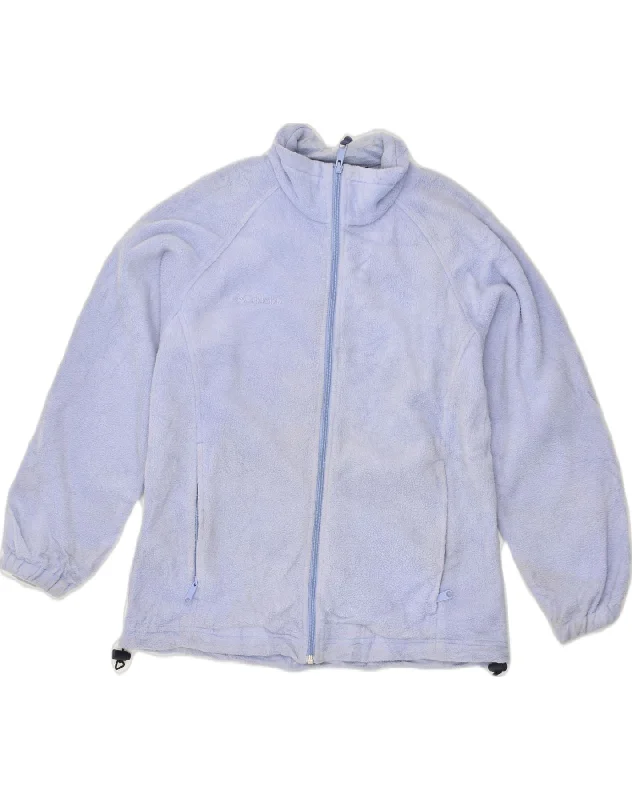 Modern Women's Apparel COLUMBIA Womens Fleece Jacket UK 14 Medium Purple Polyester