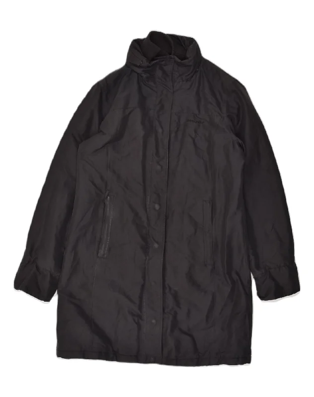Trendy Online Boutiques WOOLRICH Womens Overcoat UK 18 XL Black Cotton