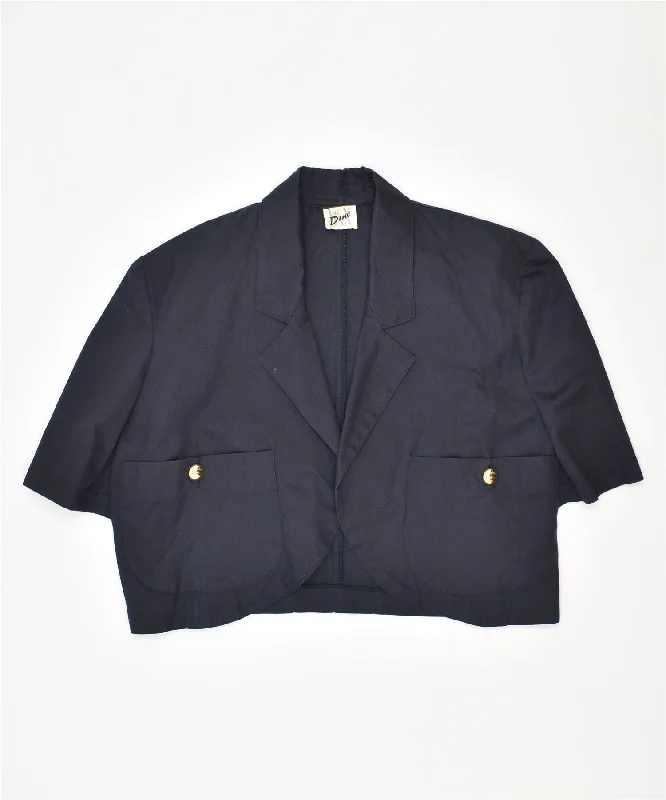 Women's Stylish Vacation Attire MAX DINE Womens Crop Short Sleeve Blazer Jacket IT 44 Medium Blue Women's Stylish Vacation Attire MAX DINE Womens Crop Short Sleeve Blazer Jacket IT 44 Medium Blue