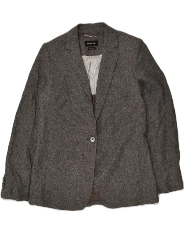 Clothing For Women MASSIMO DUTTI Womens 1 Button Blazer Jacket US 10 Large Grey Alpaca Wool Clothing For Women MASSIMO DUTTI Womens 1 Button Blazer Jacket US 10 Large Grey Alpaca Wool
