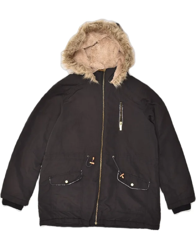 Women's Work Outfit For The Office OASIS Womens Hooded Windbreaker Jacket UK 16 Large Black Polyester Women's Work Outfit For The Office OASIS Womens Hooded Windbreaker Jacket UK 16 Large Black Polyester