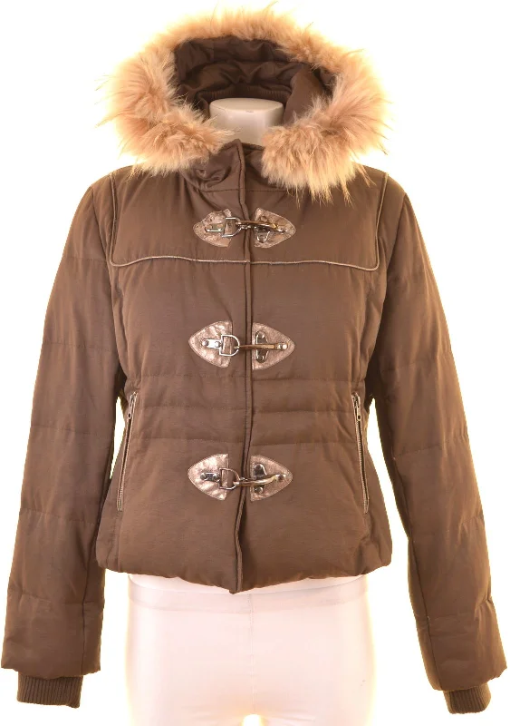 Women's Outerwear for All Weather Conditions FAY Womens Duffle Jacket UK 16 Large Brown Polyamide Women's Outerwear for All Weather Conditions FAY Womens Duffle Jacket UK 16 Large Brown Polyamide