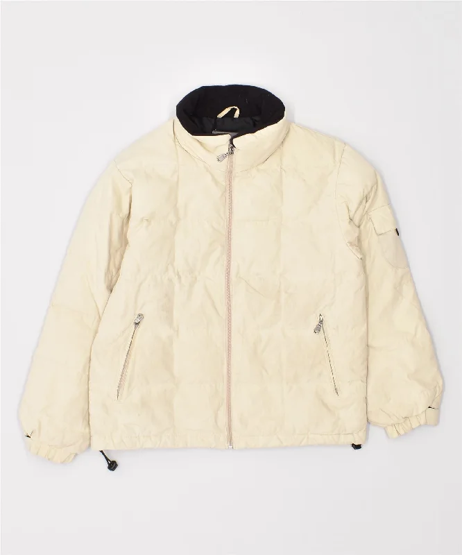 Chic Women's Attire EDDIE BAUER Womens Padded Jacket UK 14 Medium Beige Cotton