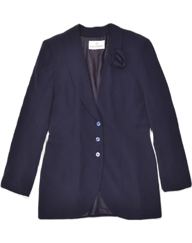 Women's Fashion Clothing FIORELLA RUBINO Womens 3 Button Blazer Jacket UK 12 Medium Navy Blue Women's Fashion Clothing FIORELLA RUBINO Womens 3 Button Blazer Jacket UK 12 Medium Navy Blue