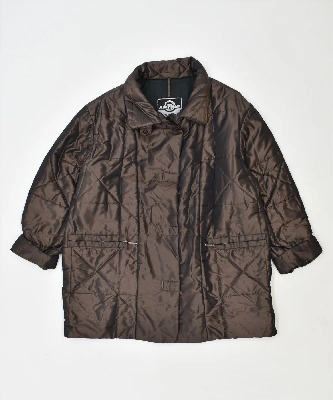 Trendy Street Style Clothing AIR FIELD Womens Windbreaker Jacket UK 18 XL Brown Polyester Vintage Trendy Street Style Clothing AIR FIELD Womens Windbreaker Jacket UK 18 XL Brown Polyester Vintage